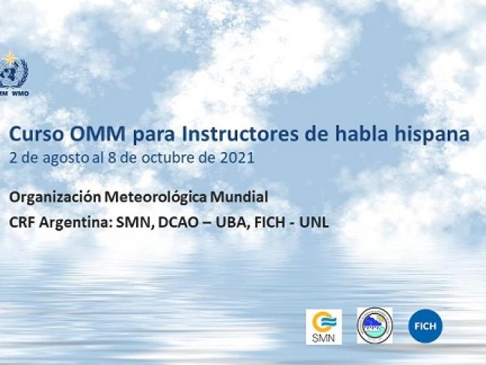 Afiche del Curso OMM para instructores de habla hispana