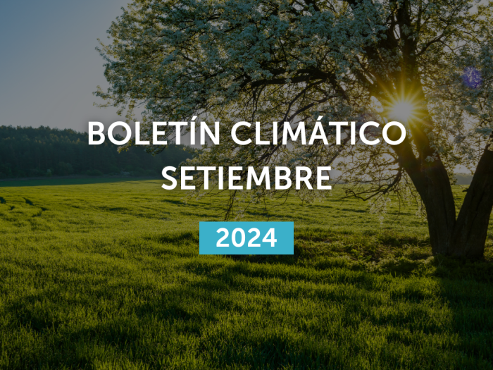 Imagen de portada del boletín climático del mes de setiembre de 2024